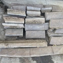 Landscape Edging. Concrete Yard Curb. 