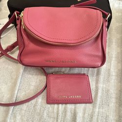Marc JACOBS pink leather Bag Wallet Set