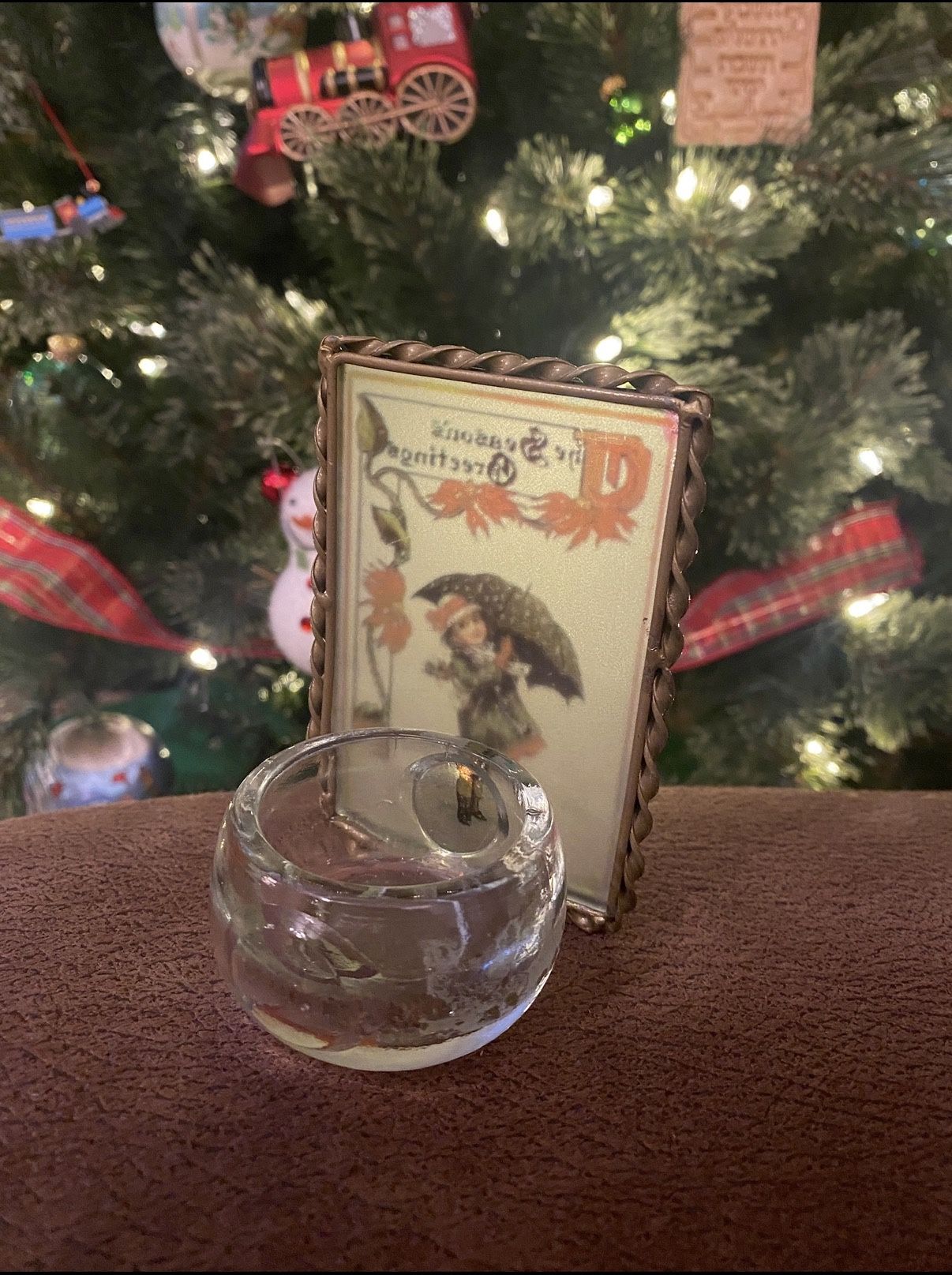 Vintage Christmas Votive Candle Holder