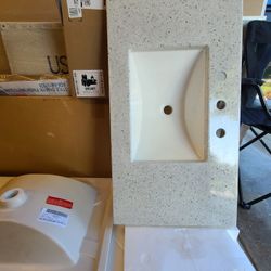 Countertop bathroom vanity 19in×36in