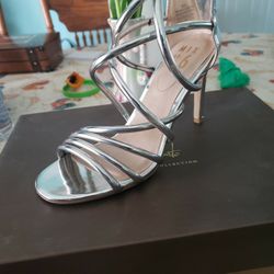 Silver High Heels  