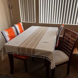 Dining room table and four chairs 36X60