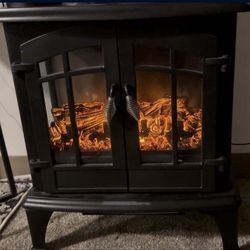 Standing electric fireplace