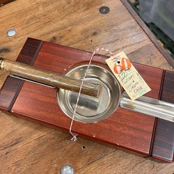 Mid Century Cigar Ashtray- Wood 