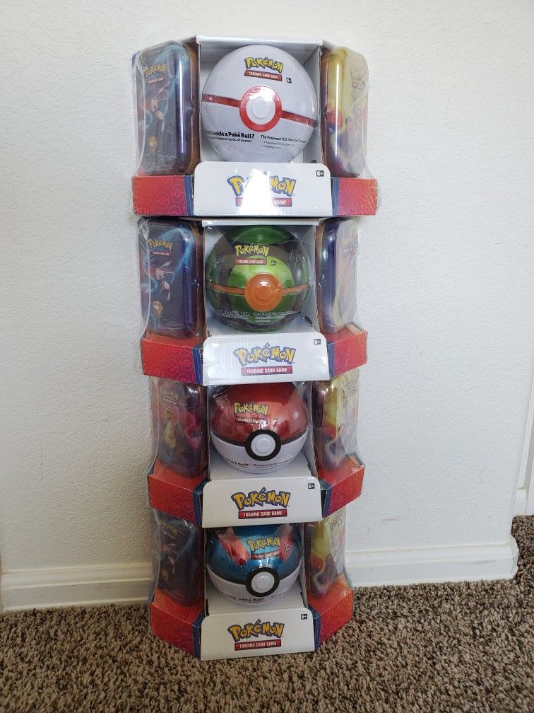 Brand New Sealed Pokemon Ball Tins Set Of 4