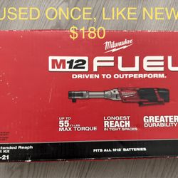 M12 FUEL 12V 3/8 in. Lithium-Ion Brushless Cordless Extended Reach Ratchet (Tool-Only)