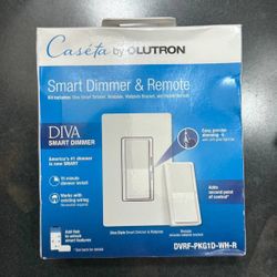 Lutron Diva Smart Dimmer Switch 3- Way Kit with Pico Paddle Remote, 150-Watt LED, White (DVRF-PKG1D-WH-R)