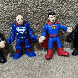 Imaginext DC Comics Batman Superman Lex Luthor Zod lot of 4 Figures