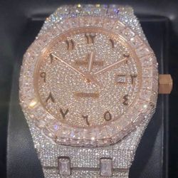 Moissanite Ap Royal Oak Two Tone Rose Gold