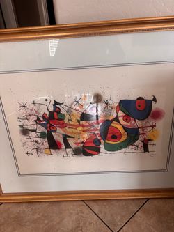 Joan Miro signed Ceramique painting