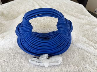 Blue Woven Noodle Handbag