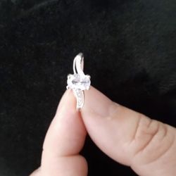 Real 925 Sterling Silver Wedding Ring Size 6/7