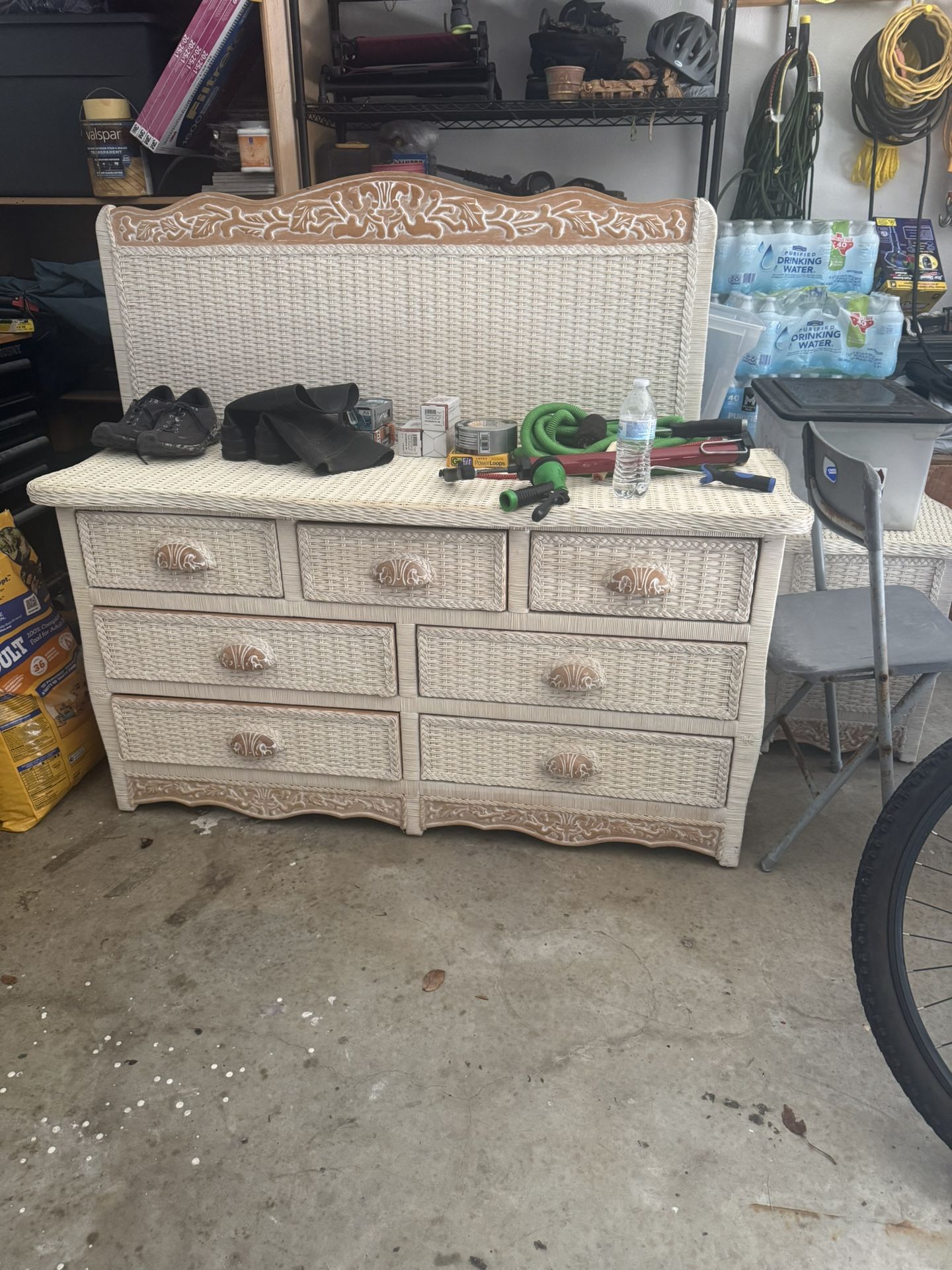 Large Dresser, Nightstand And Headboard
