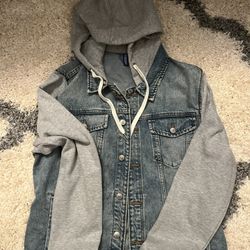 Denim Jacket With Hood