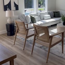 Single Wooden Accent Chair 