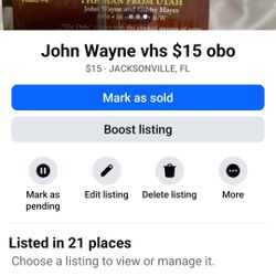 John Wayne Vhs $15 Obo