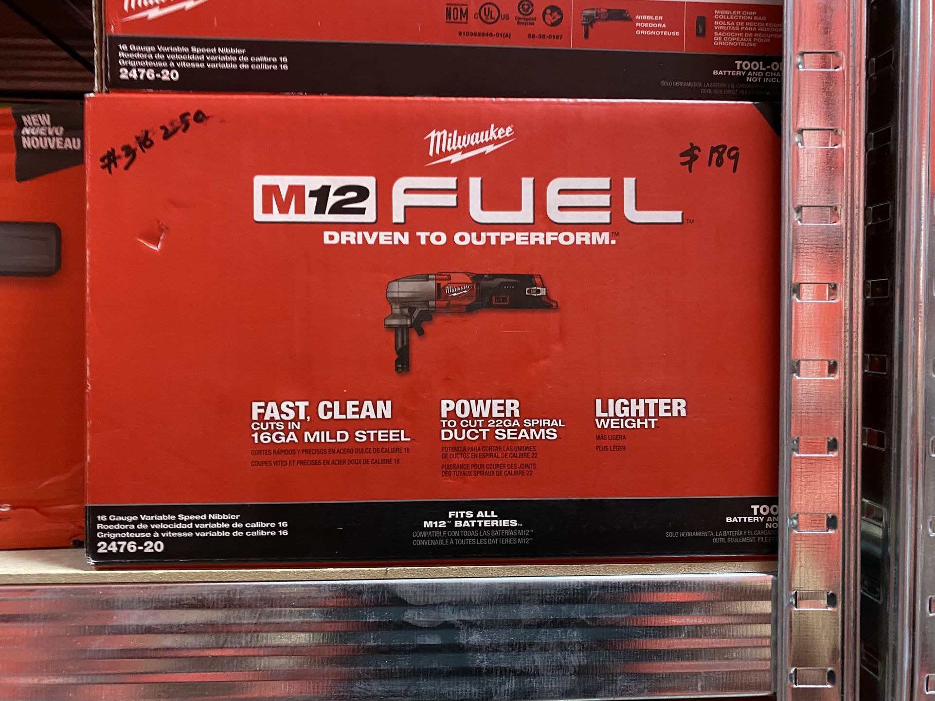 Milwaukee M12 FUEL 12-Volt Lithium-Ion Brushless Cordless 16-Gauge Variable Speed Nibbler (Tool-Only)