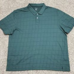 Men's Van Heusen Short Sleeve Golf Polo Shirt Size XXL Green