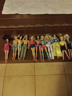 Barbies for sale 5.00 each need gone n a few clothes