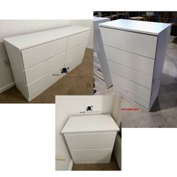 NEW DRESSER CHEST AND 1 NIGHTSTAND. 3 PC. SET ALSO SOLD SEPARATELY 