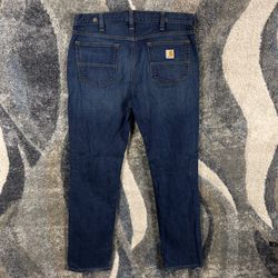 Carhartt Relaxed Fit Denim Jeans Mens 36x34 Dark Wash Baggy