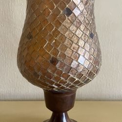 Gold Mosaic Candle Holder