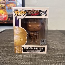 Disney Marvel Guardians Of The Galaxy Mission Breakout The Collector Gold Pop Figure Bobble-Head