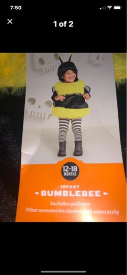 Infant Bumblebee Halloween Costume 12-18 Months