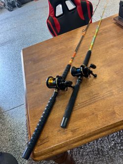 Saltwater fishing rod and reel combos