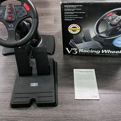 InterAct PlayStation V3 RACING Steering Wheel Gas Brake Pedal PS1 PS2 PS2 PS3