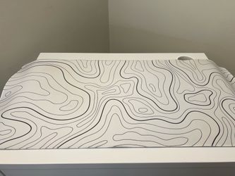 White Topo Extended XL Gaming Desk Mat / Mouse Pad (31.5" x 15.7")