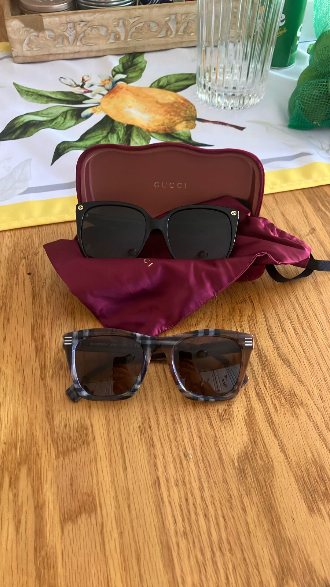 Gucci And Burberry Women Glasses Check Description