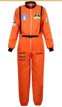 Kranchungel unisex Astronaut Costume Adult: Men Space Suit Spaceman Explorer Flight Suit for Themed Parties Halloween Costumes