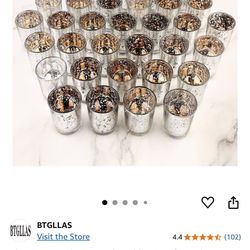 32 Used Silver Mercury Tealights  