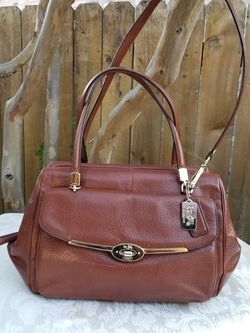 Coach Madison Leather Madeline large East West Satchel Handbag