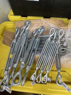 Steel eye and eye turnbuckle $10 each