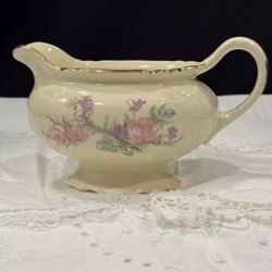 Vintage Homer Laughlin Virginia Rose Creamer, E48 N 8, 6”x3”, Made in USA 1948