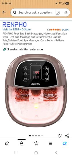 RENPHO Motorized Foot Spa Bath Massager