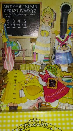 Ginghams paper doll playset beckys school room