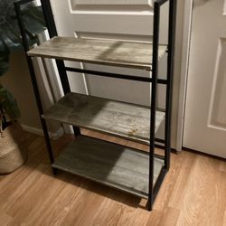 Folding Metal And Wood Plant Holder Or Display Shelf 