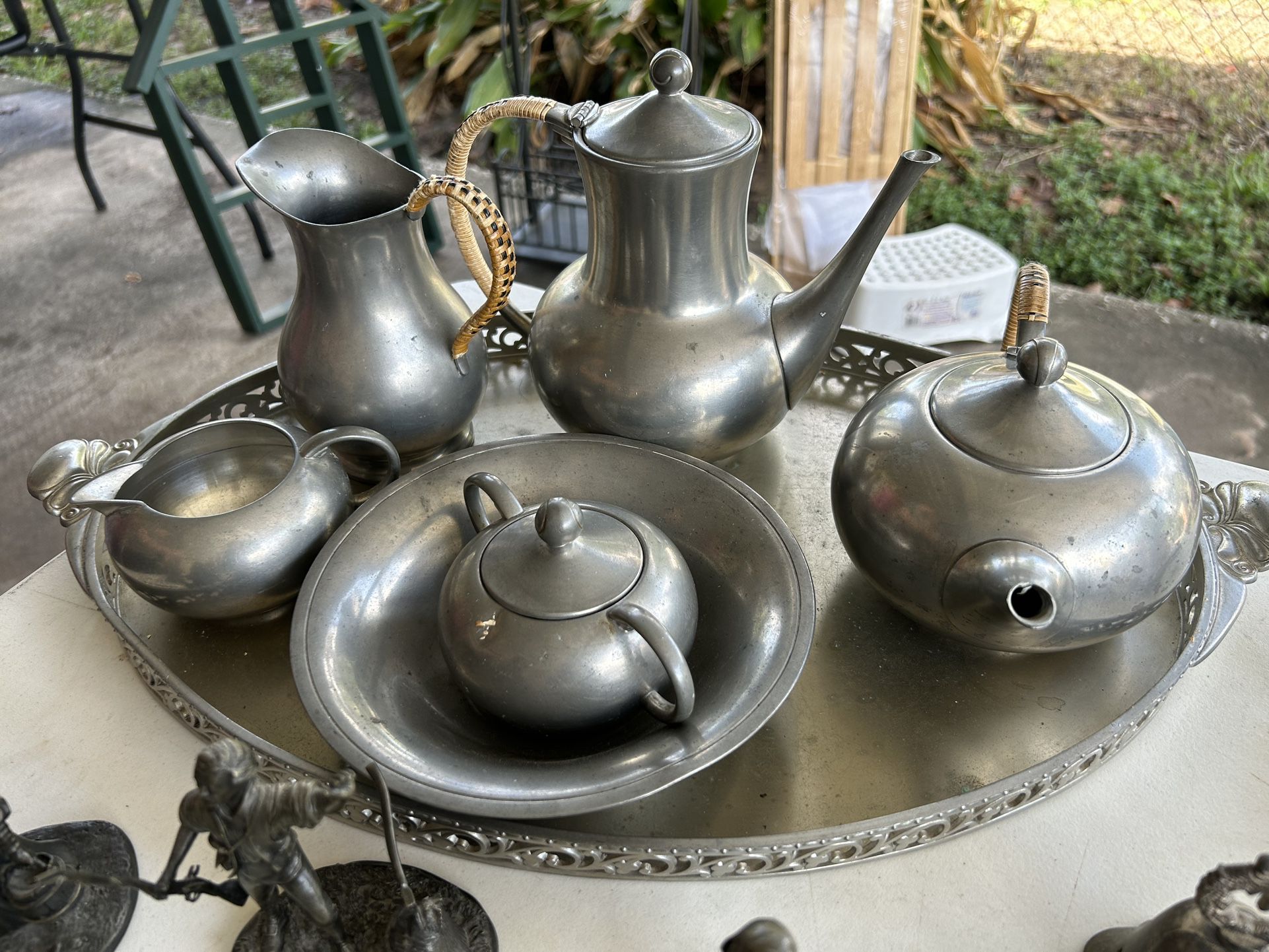 Pewter Tea Set - Antique Pewter People 