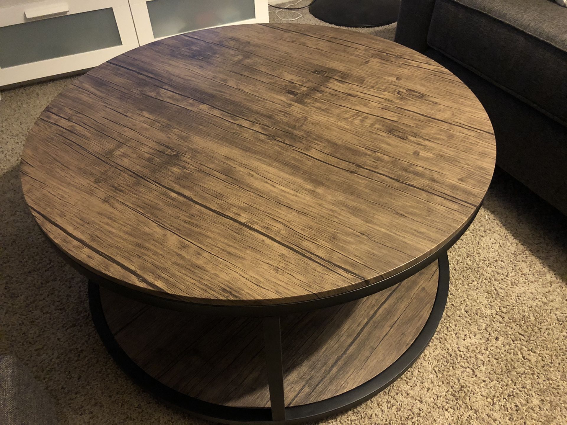 Round Brown Coffee Table