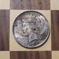 1922 Peace Silver Dollar  90% Silver 