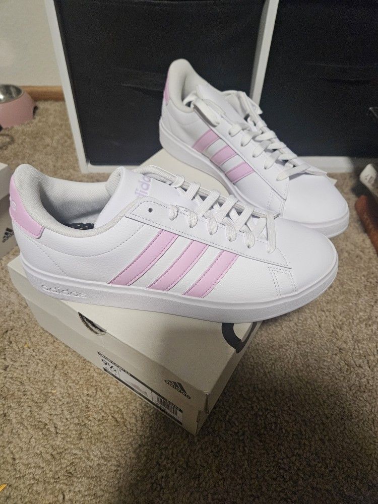 Pink Striped Adidas