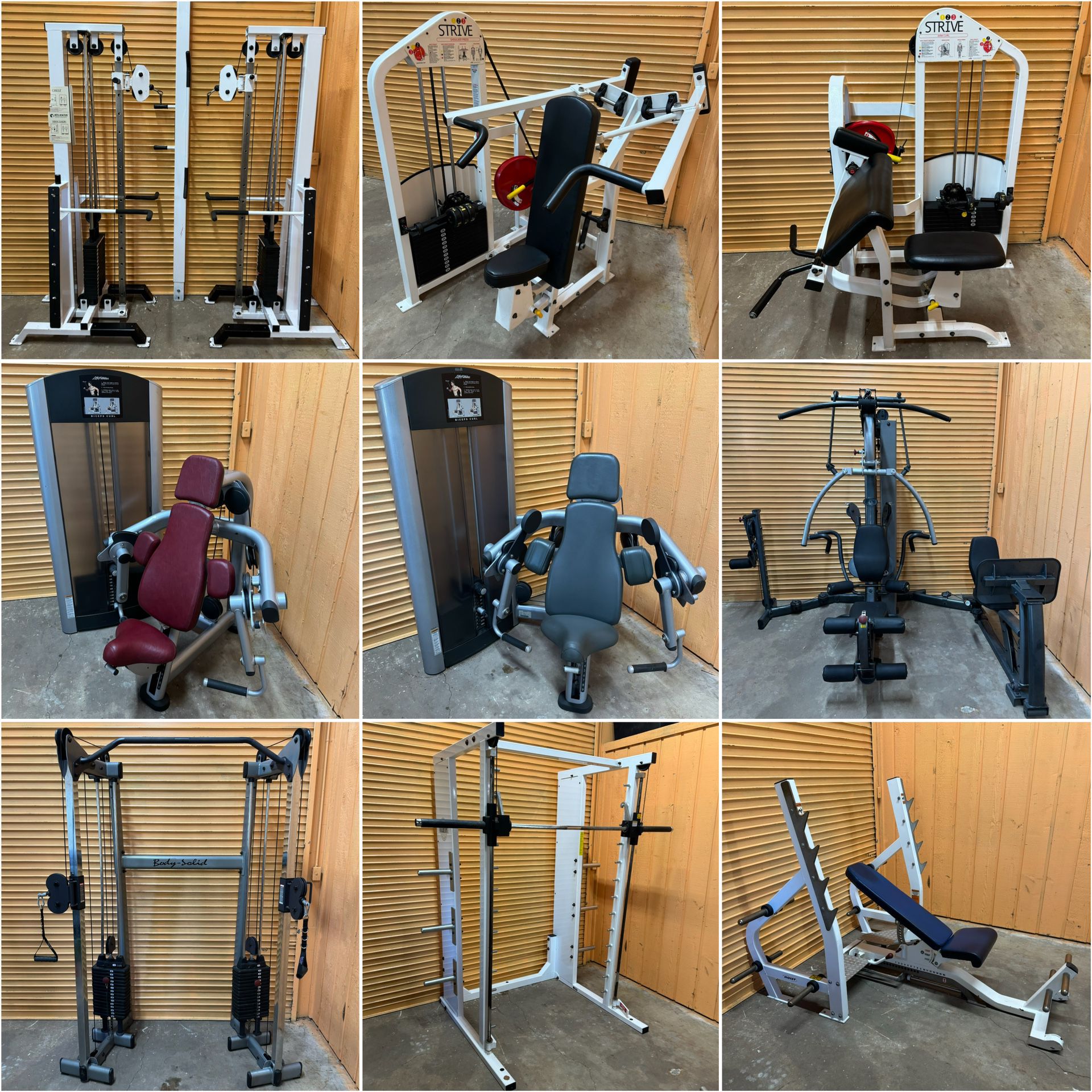 Tons of Commercial Gym Equipment- Squat Rack, Functional Trainer, Weight Bench, Leg Press, Dumbbell Cybex, Nautilus, Hammer Strength Etc