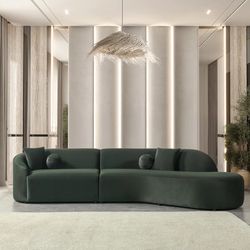 Cloe Green Velvet Curved Sectional 🥹🙏🏼🥰🔥🥳