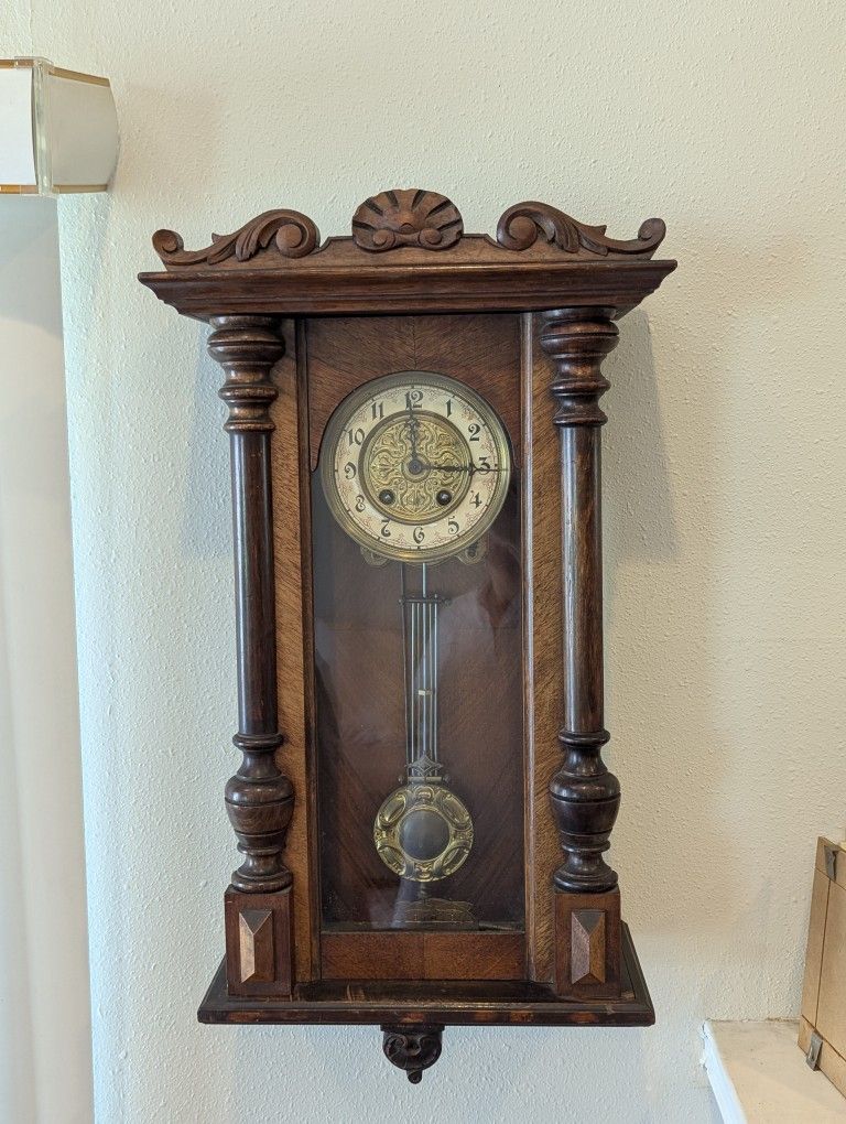 Antique Hanging Grandfather Clock