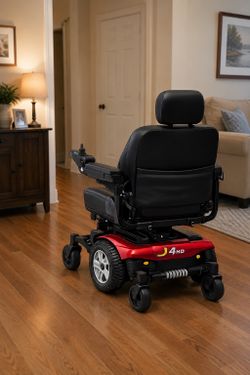 J4HD Quantum Electric Wheelchair-Red
