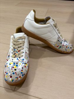 Maison Margiela Men's Replica Paint-Splatter Sneakers