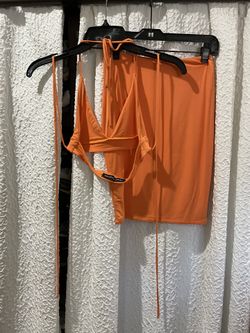 NAKED WARDROBE Orange Two Piece Set